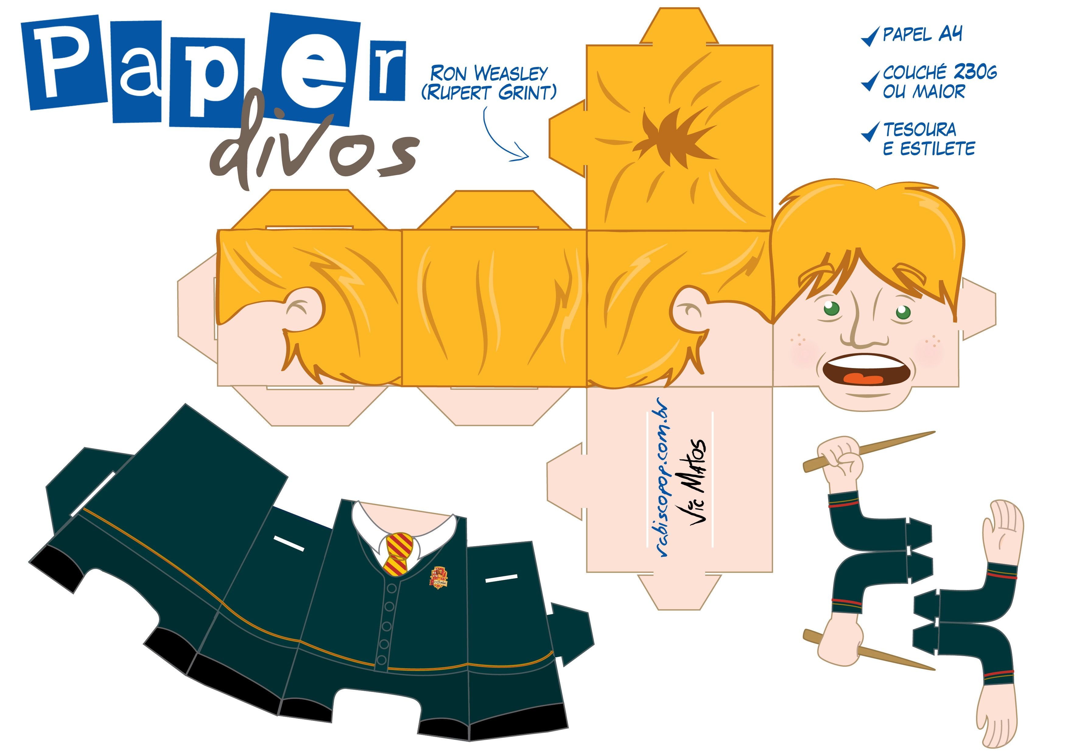 Harry Potter Papercraft Ron Weasley Content 2011 08