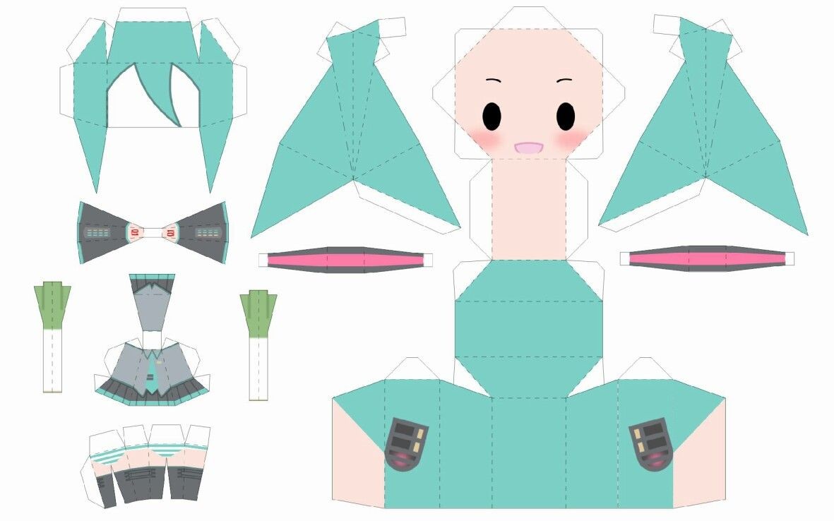 Hatsune Miku Papercraft Sakura Miku Papercraft Crafts T Papercraft origami and