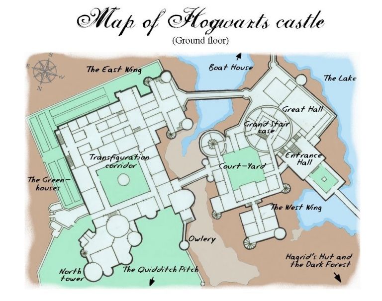 Hogwarts Papercraft Harry Potter Hogwarts Castle Map Printable