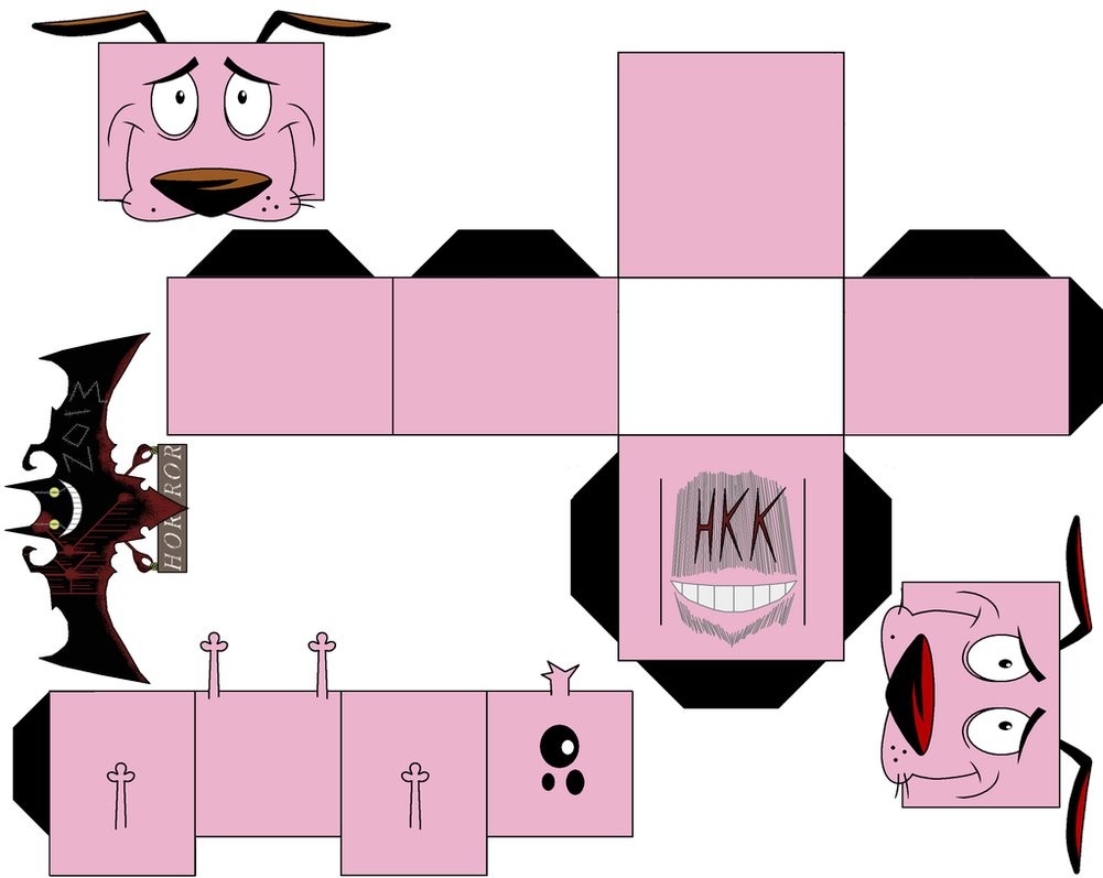 Hollos Papercraft Courage the Cowardly Dog by Hollowkingking On Deviantart