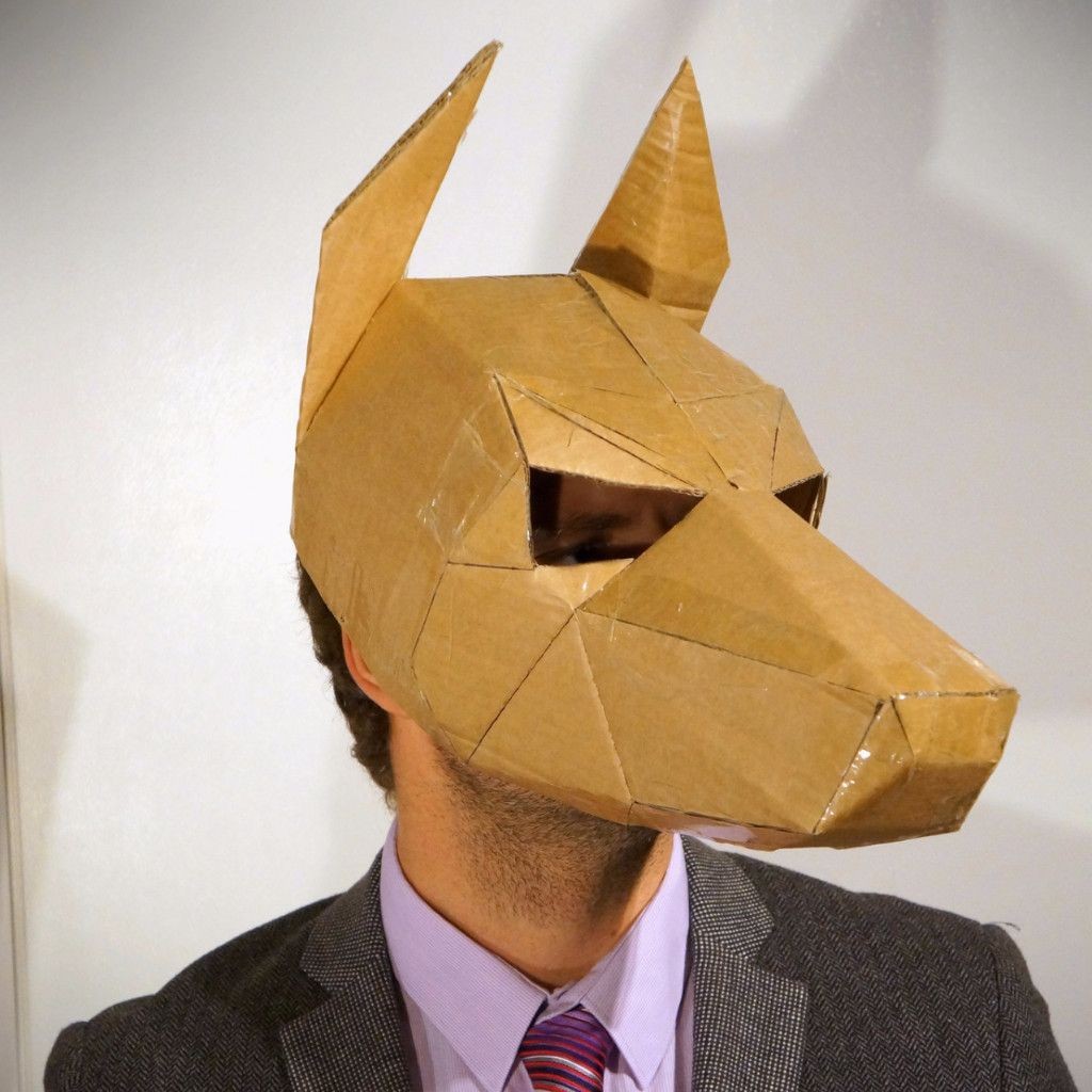 Hollow Mask Papercraft Doberman Dog Mask Low Poly Mask Pinterest