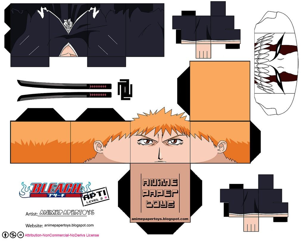 Hollow Mask Papercraft Más Tama±os Ichigo Kurosaki Bleach