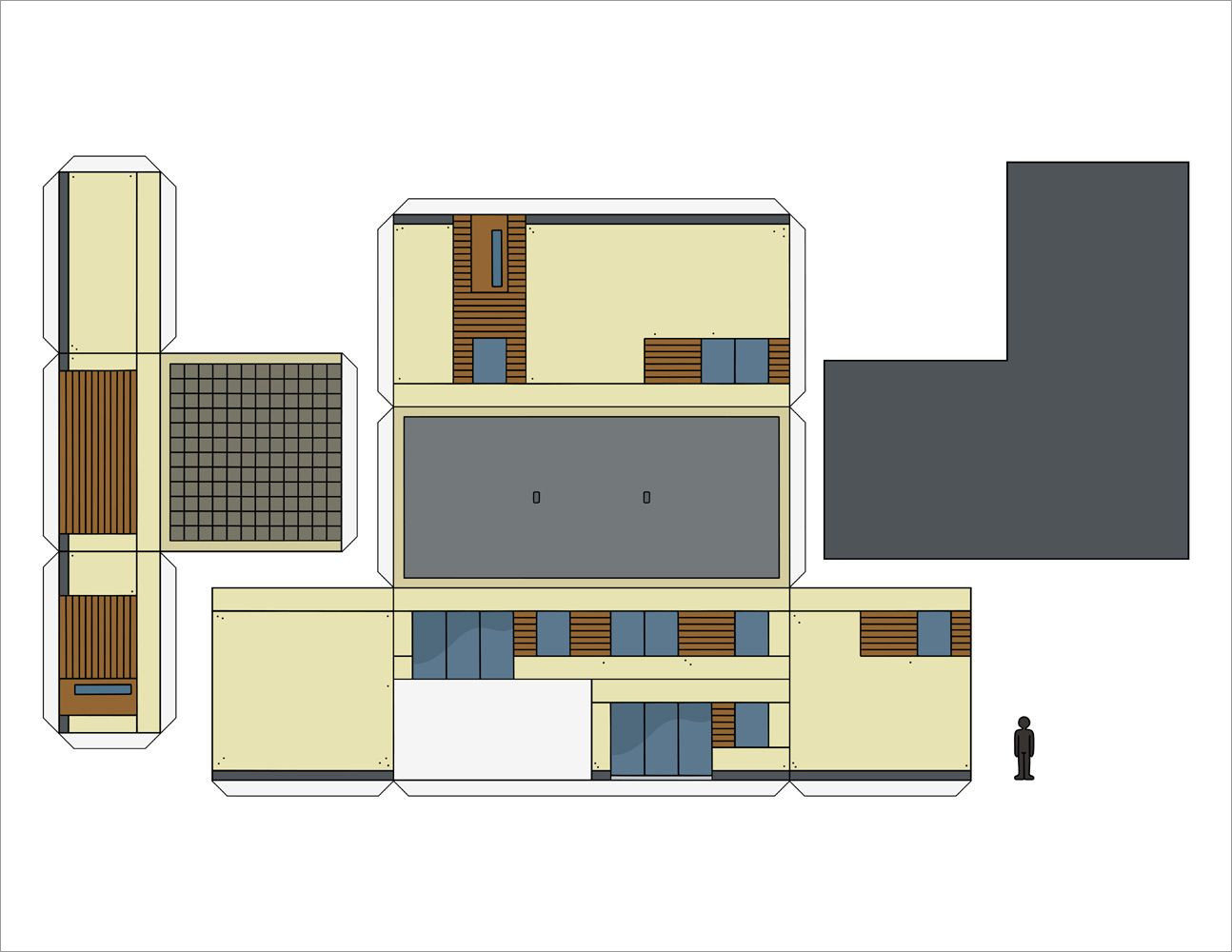 House Papercraft Modern House Papercraft