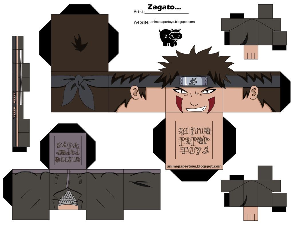 Ichigo Hollow Mask Papercraft Naruto Cubecrafts Print & Plushies Pinterest
