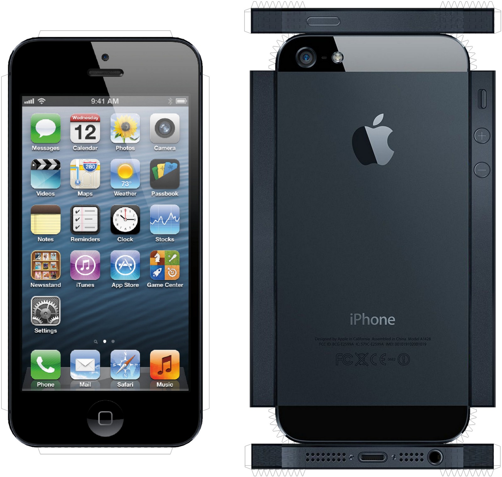 iPhone 5 Papercraft iPhone5black 16001523 Imprimir Parte 2