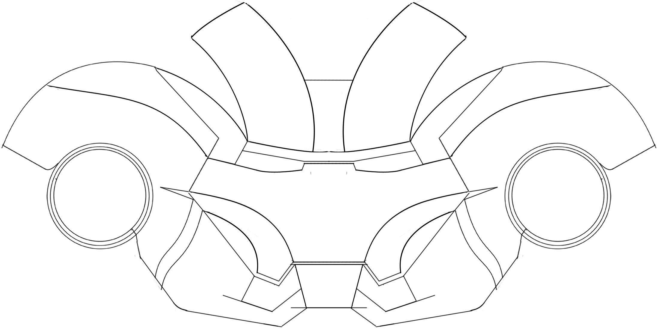 Printable Iron Man Helmet Papercraft Printable Papercrafts