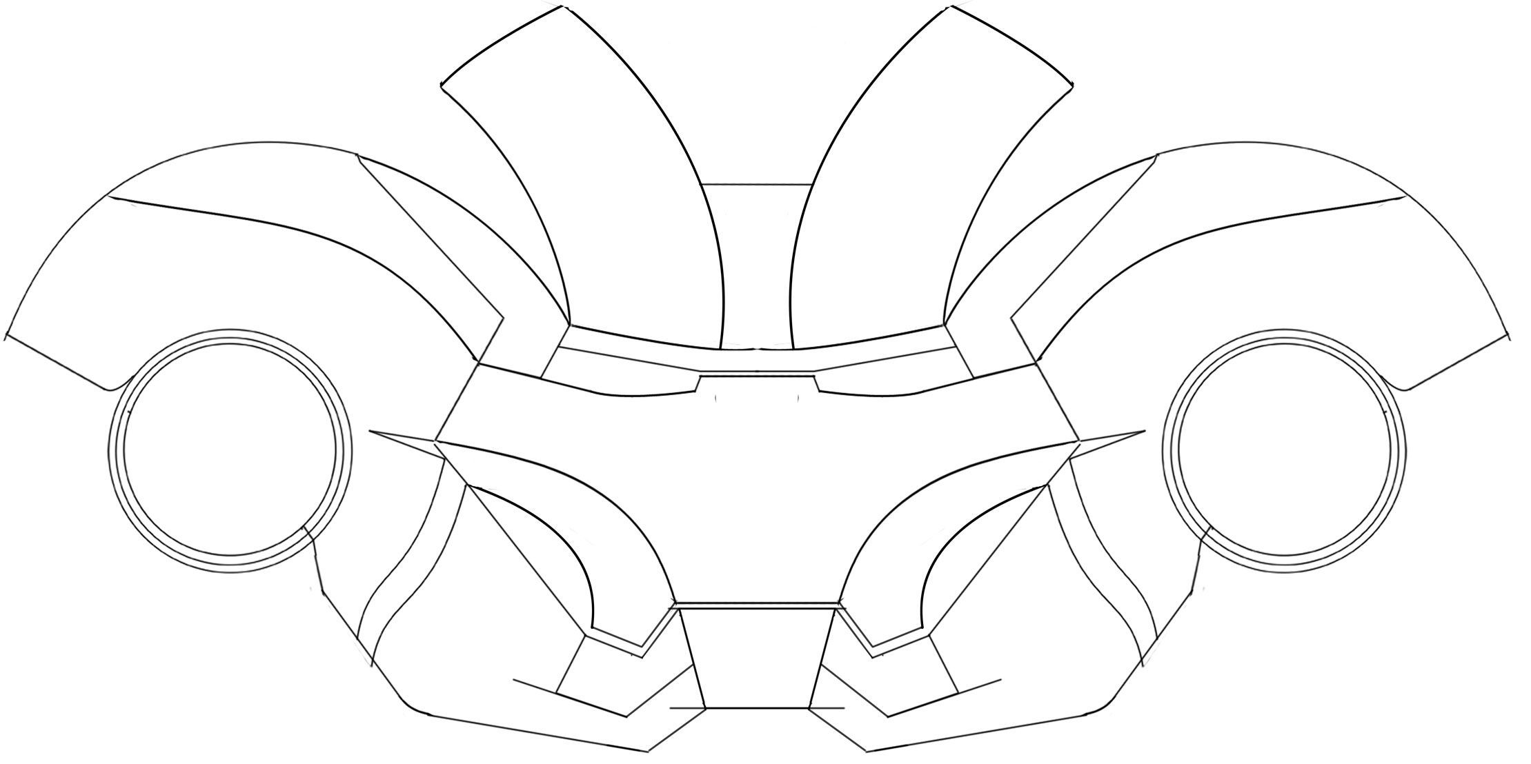 Iron Man Mask Papercraft Ironman Helmet Template Armor Pinterest