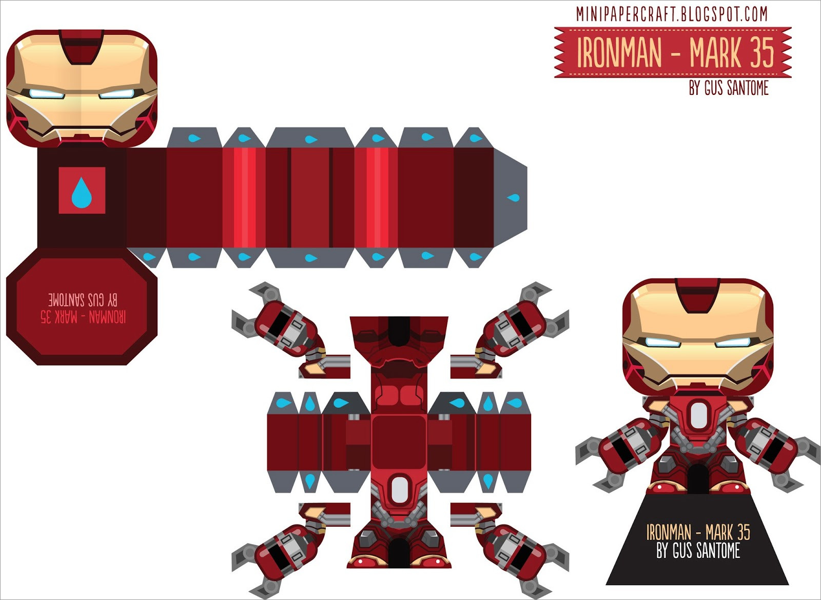 Mini Papercraft Iron Man Ironman Papercraft Iron Man Papercraft Mark ...