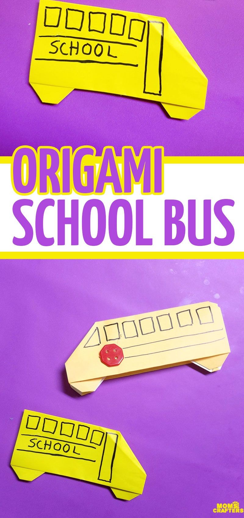 Kids Papercraft Make An Easy origami School Bus