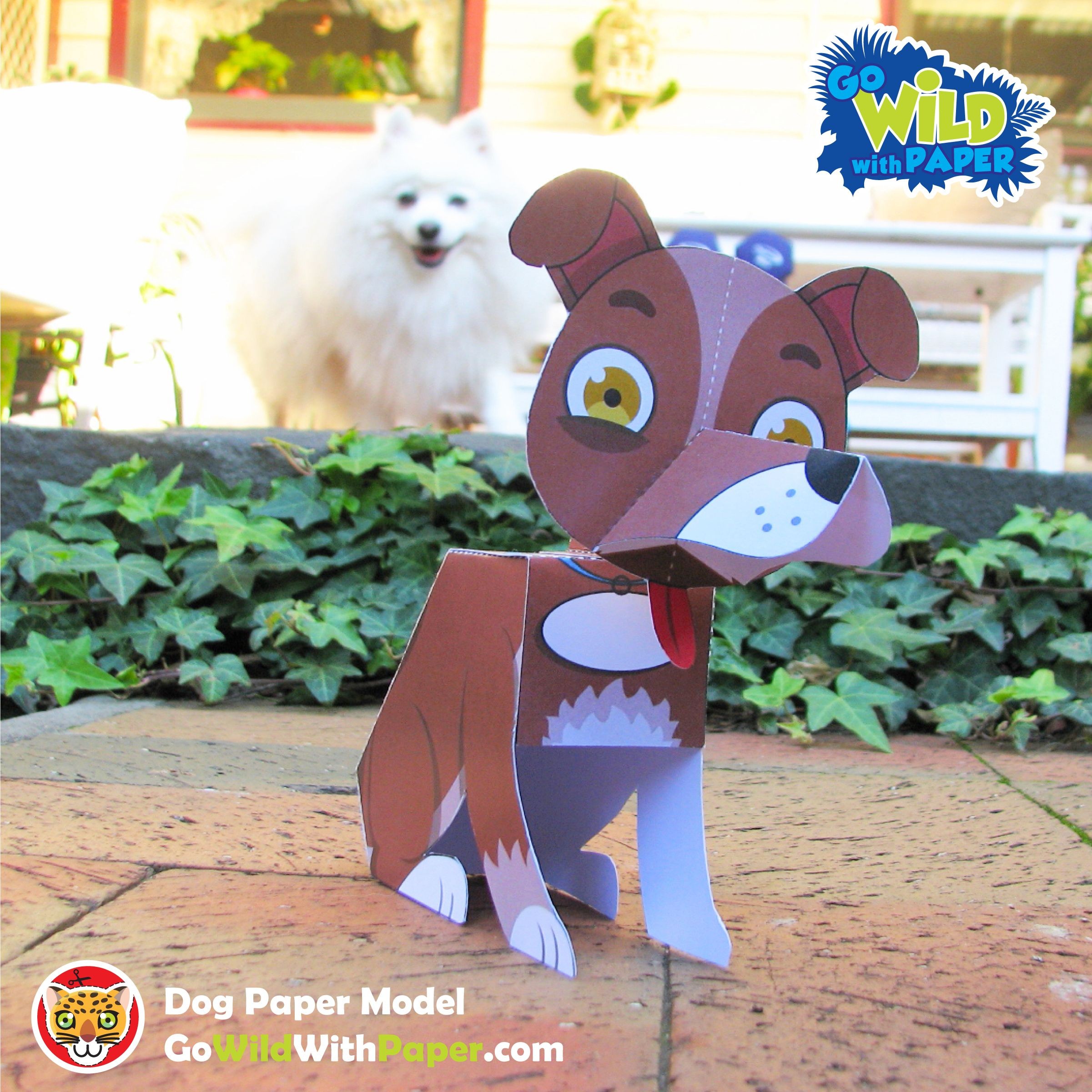 Kirin Papercraft Dog Craft Activity 3d Paper Model Juguetes Pinterest