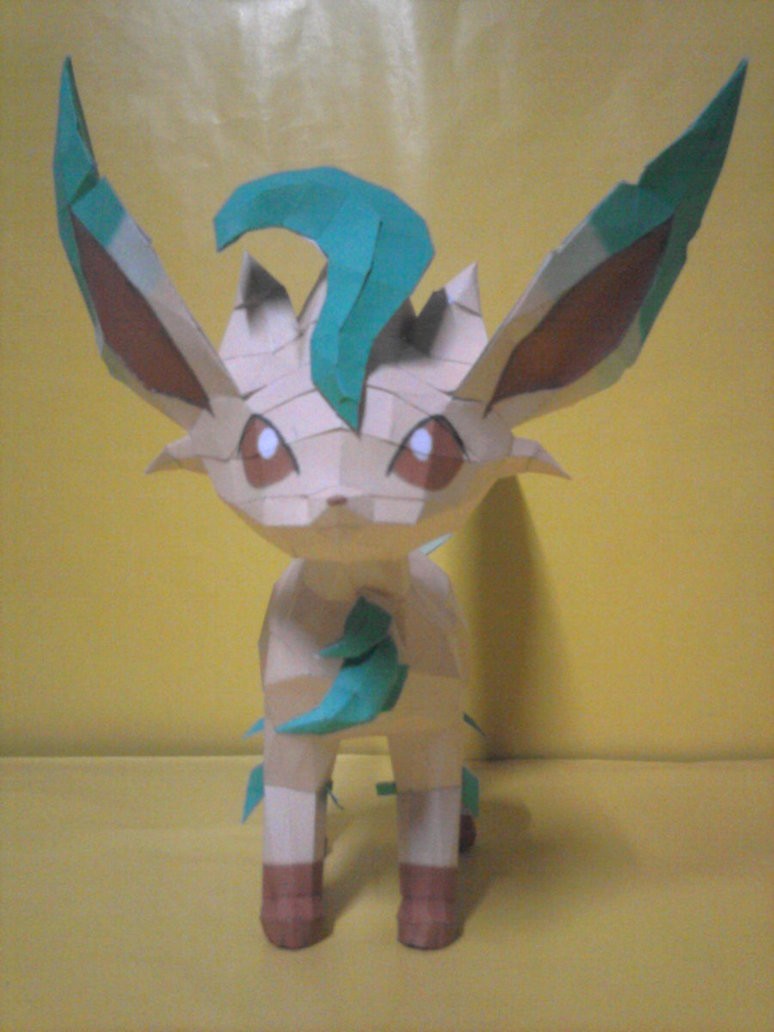 Leafeon Papercraft Leafeon Papercraft by Rafex17 On Deviantart