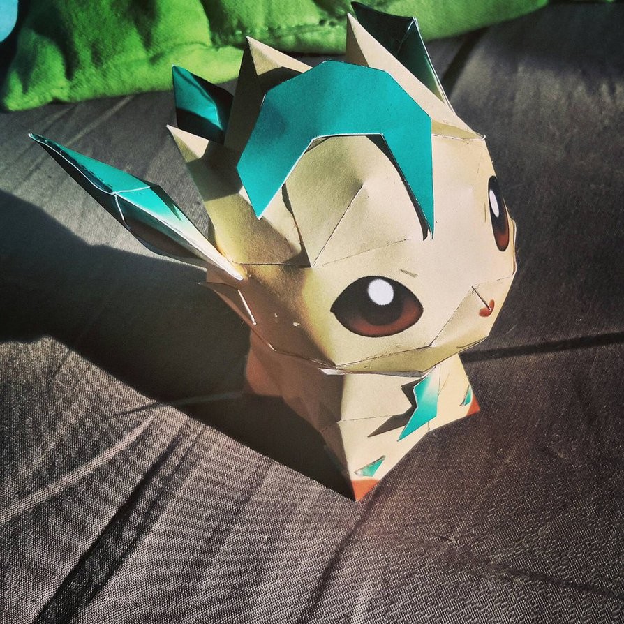 Leafeon Papercraft Pokemon Papercraft Leafeon by Megaabsolnit On Deviantart