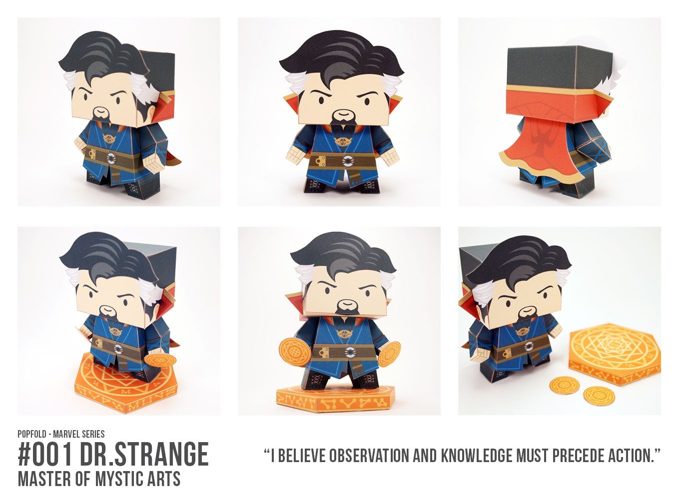 Marvel Papercraft Doctor Strange" by Calvin Lin Poster Posse Projects