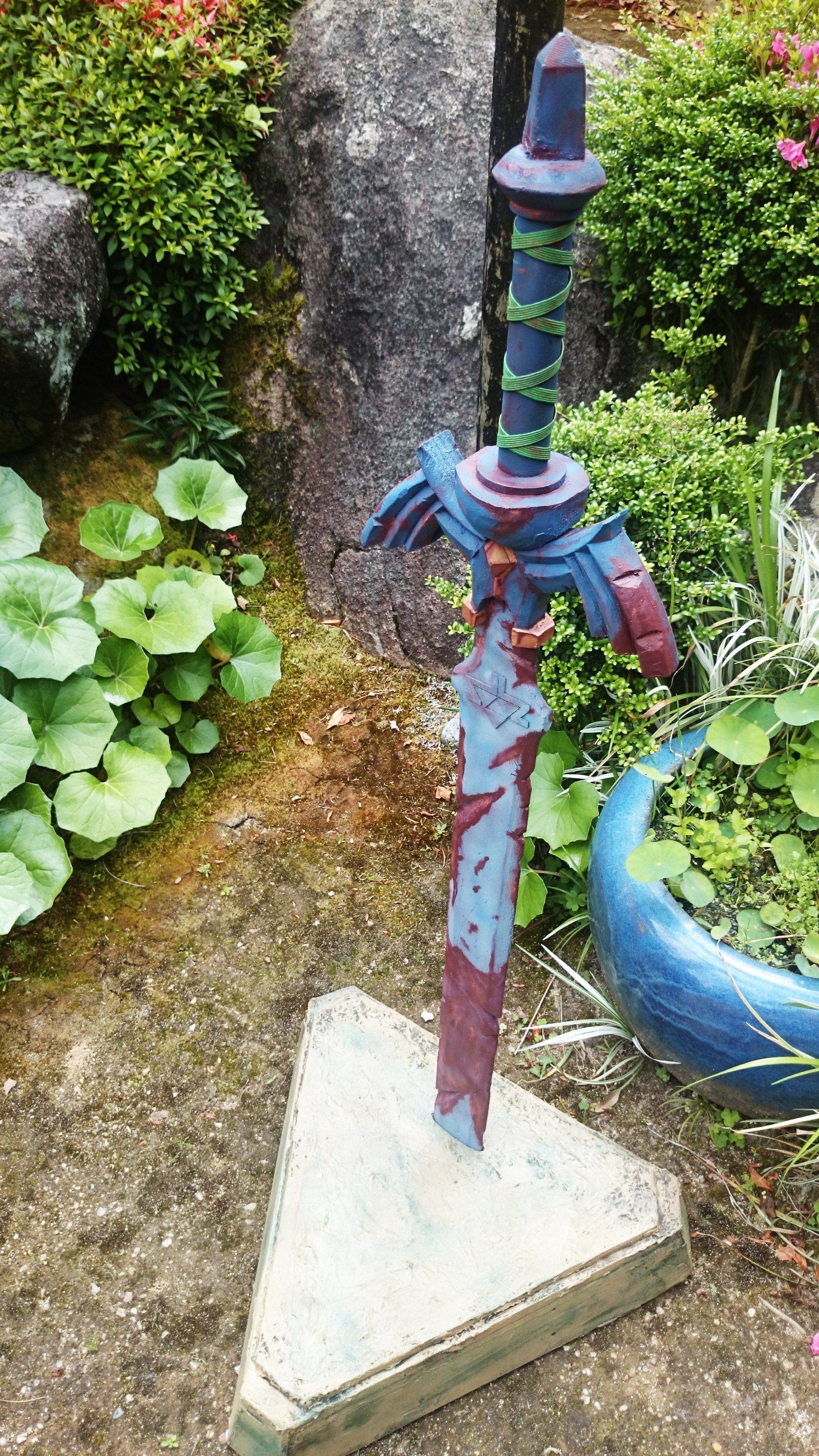 Master Sword Papercraft Zelda Breath Of the Wild Master Sword Japanese Shrubbery ornament by