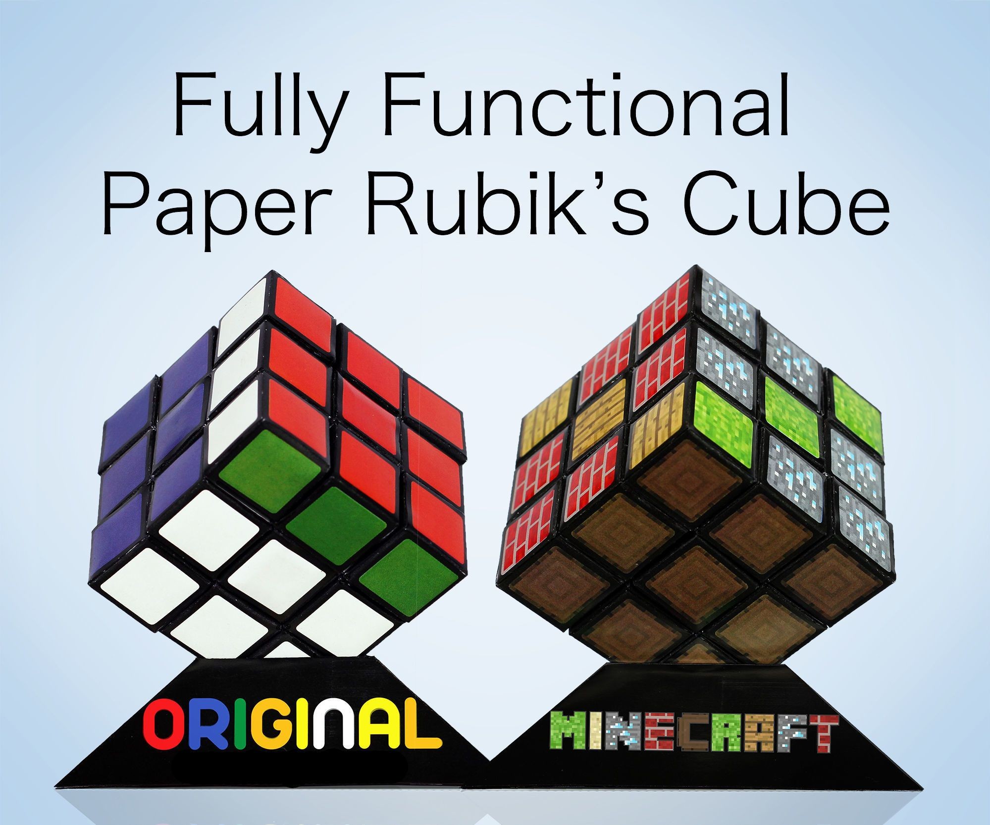 Mechanical Papercraft Functional Paper Rubik S Cube original & Minecraft Printable Papercrafts
