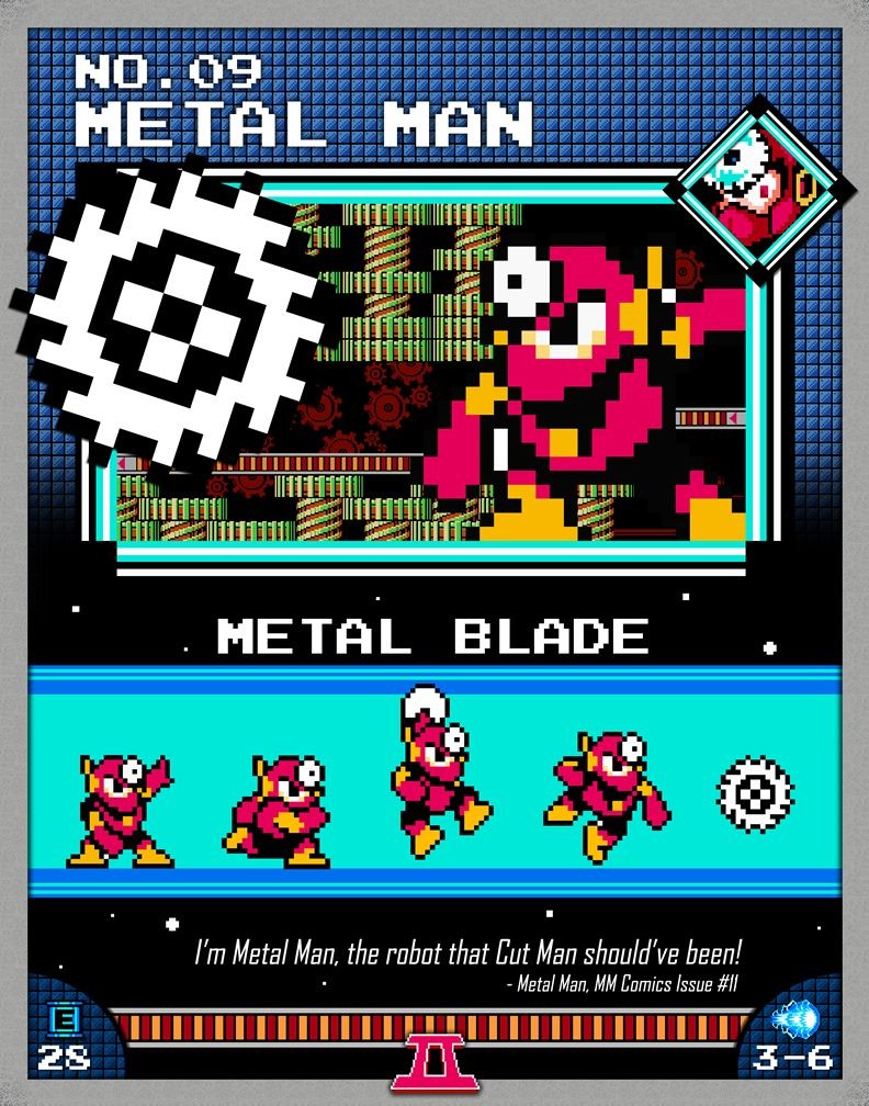 Megaman Papercraft Mega Man Poster Nintendo Art Video Game Poster Classic Game Print
