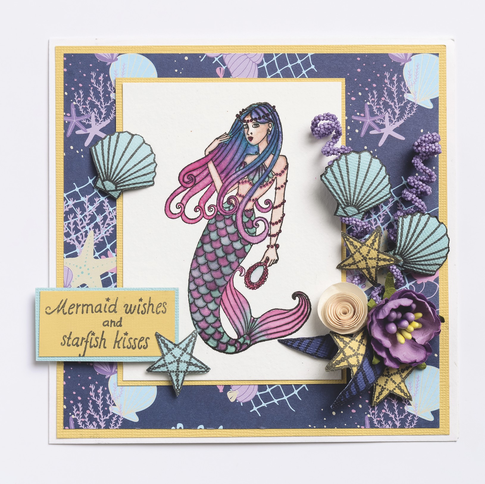 Mermaid Papercraft Mermaid Stamp by Yvette Jordan Free with issue 171 July 2017 Of