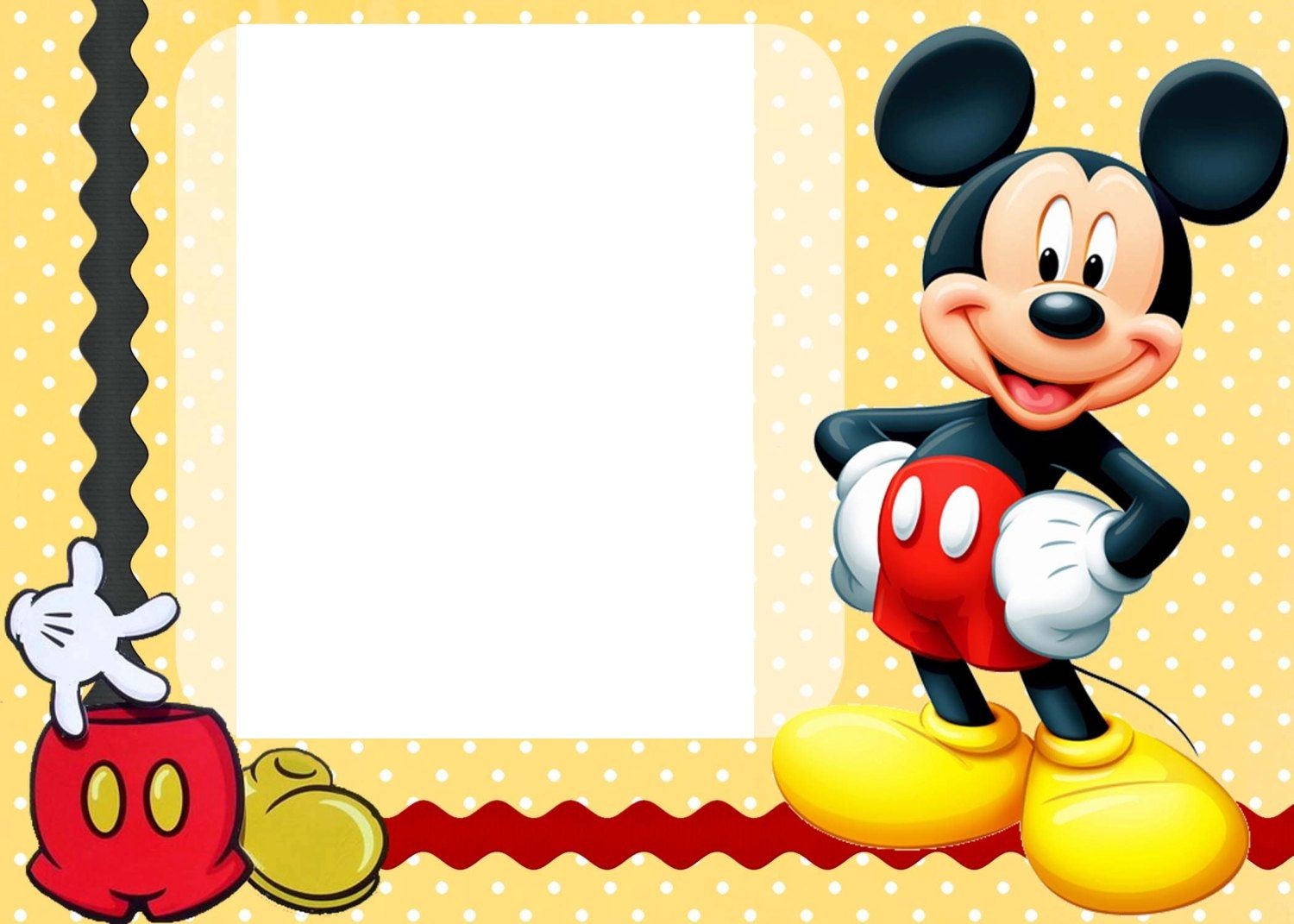 Mickey Mouse Papercraft Free Free Printable Custom Mickey Mouse Baby Shower Invitation