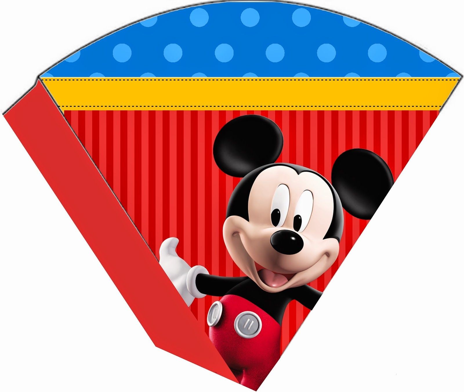 Mickey Mouse Papercraft Kit De Personalizados Tema Mickey Mouse Azul Vermelho E Amarelo