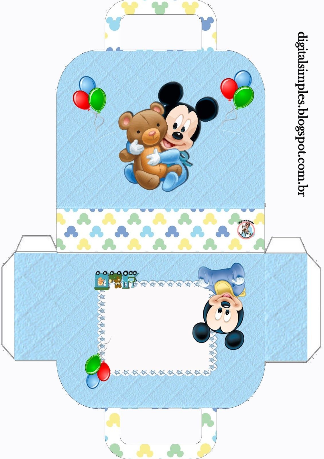 Mickey Mouse Papercraft Personalizados