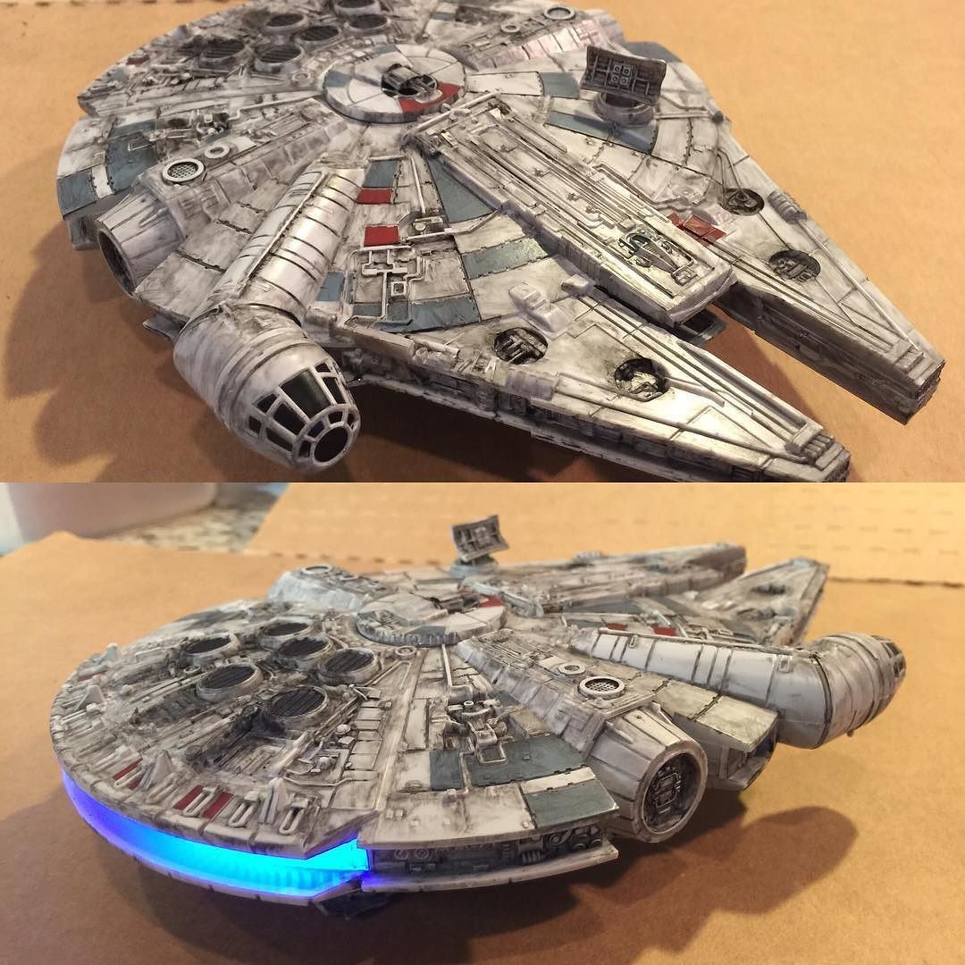 Millennium Falcon Papercraft Decided to Do A Little Dry Brushing On the Flat Molded Plastic