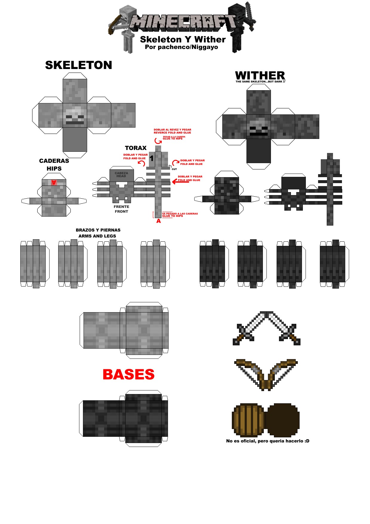 Minecraft Chest Papercraft Minecraft Papercraft - Printable Papercrafts -  Printable Papercrafts