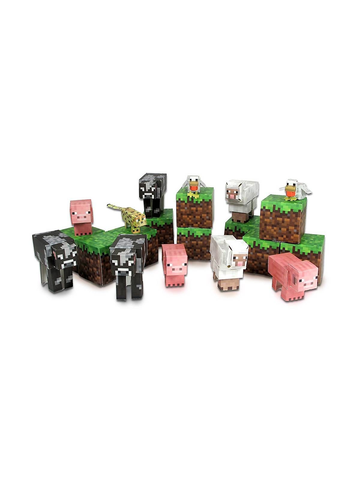 Minecraft Papercraft Animal Mobs Populate Your Life with Tangible Minecraft Critters