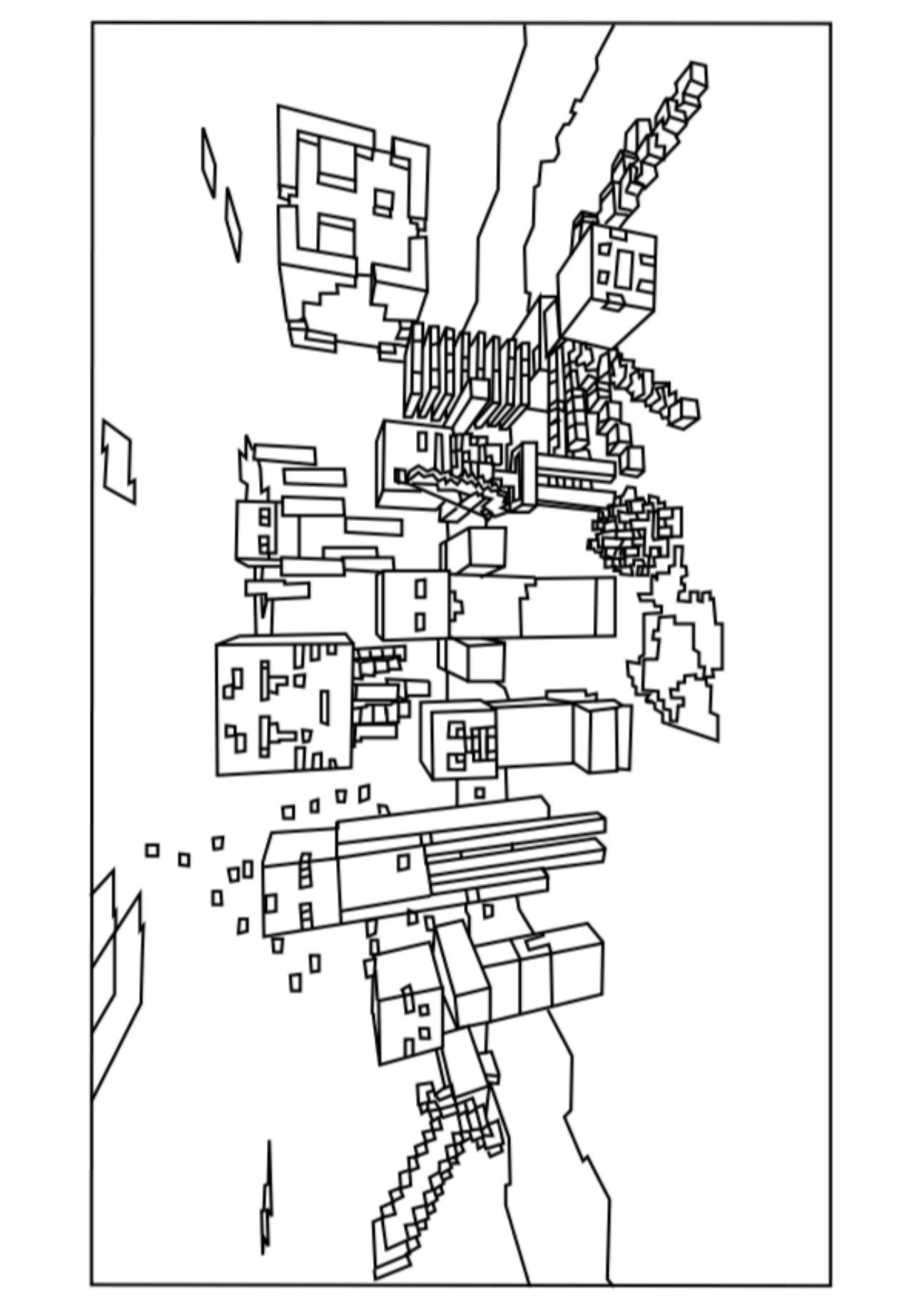 Download Minecraft Papercraft Blaze A Minecraft Mobs Coloring Page Coloring Book Printable Papercrafts Printable Papercrafts