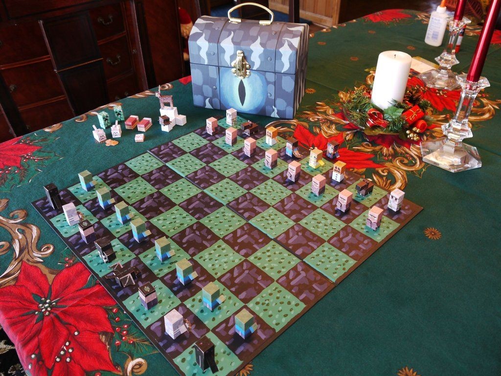 Minecraft Papercraft Chess Minecraft Chess for Secret Santa Giftee