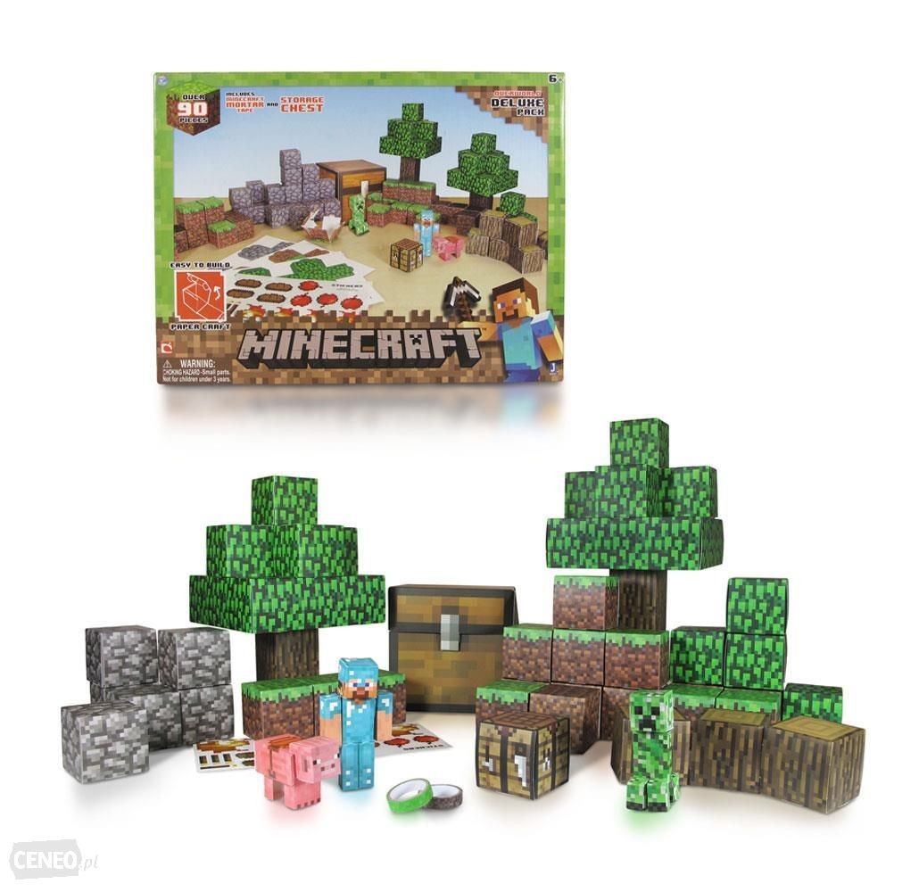 Conjunto Minecraft - Papercraft - Minecart - Multikids