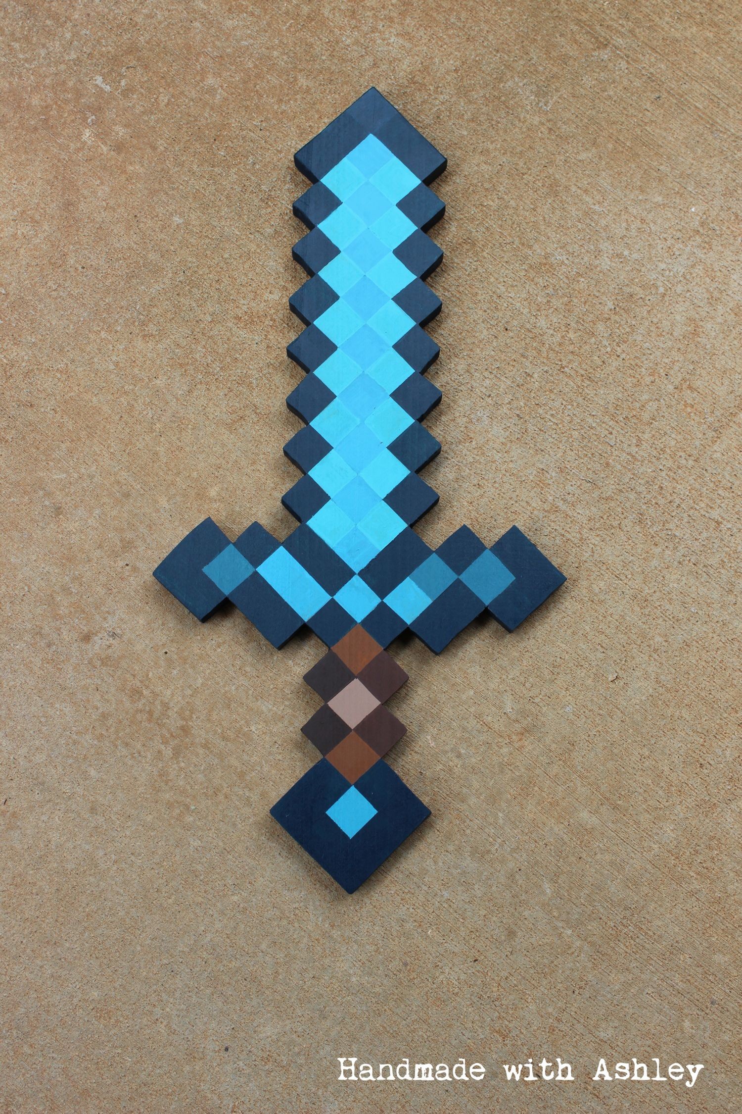 Minecraft Papercraft Diamond Sword Diy Minecraft Sword Wooden Sword Tutorial