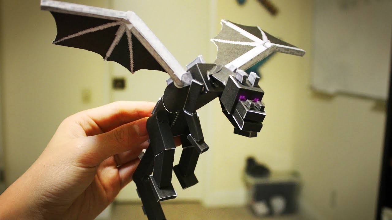 Minecraft Papercraft Enderman How to Make A Paper Ender Dragon
