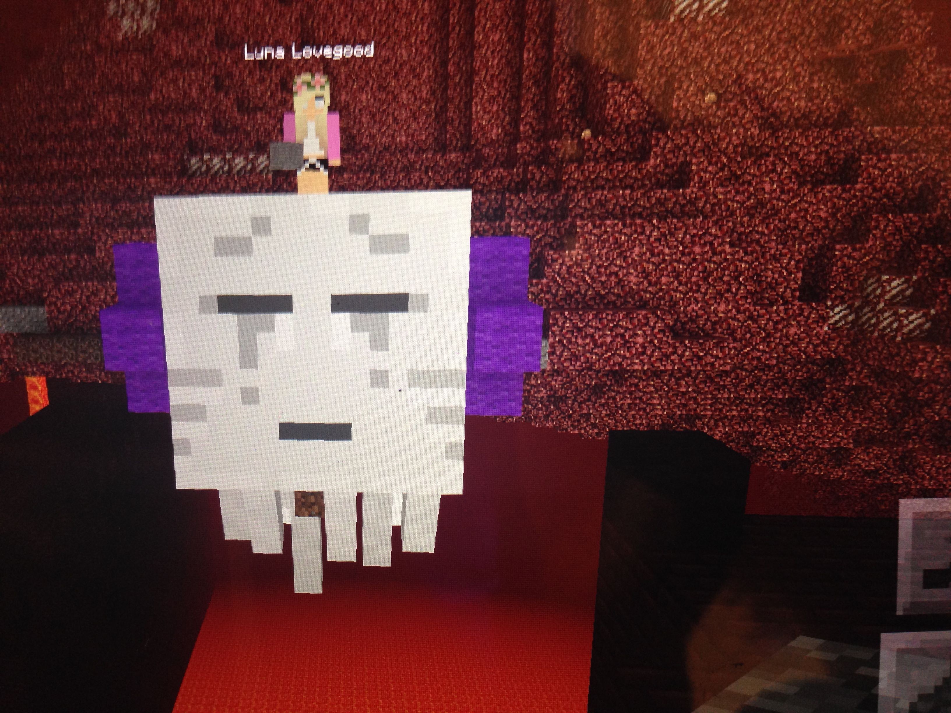Minecraft Papercraft Ghast Yes I M Standing On A Ghast with Headphones Minecraft