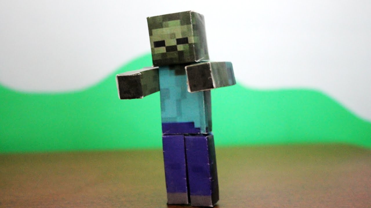 Minecraft Zombie Papercraft How to Make A Minecraft Paper Zombie