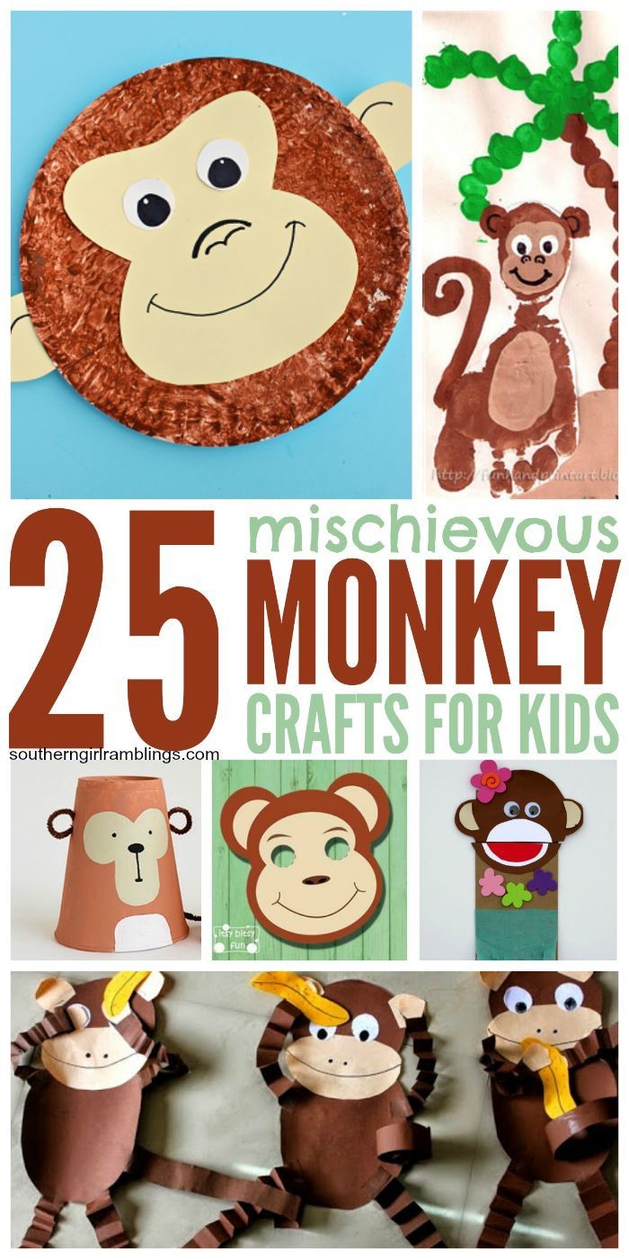 Monkey Papercraft 25 Monkey Crafts for Kids All About the Kiddos