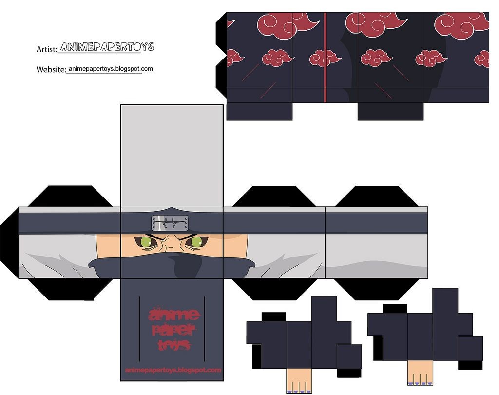 Naruto Papercraft Mu±ecos Armables De Anime Figuras De Papel Armables