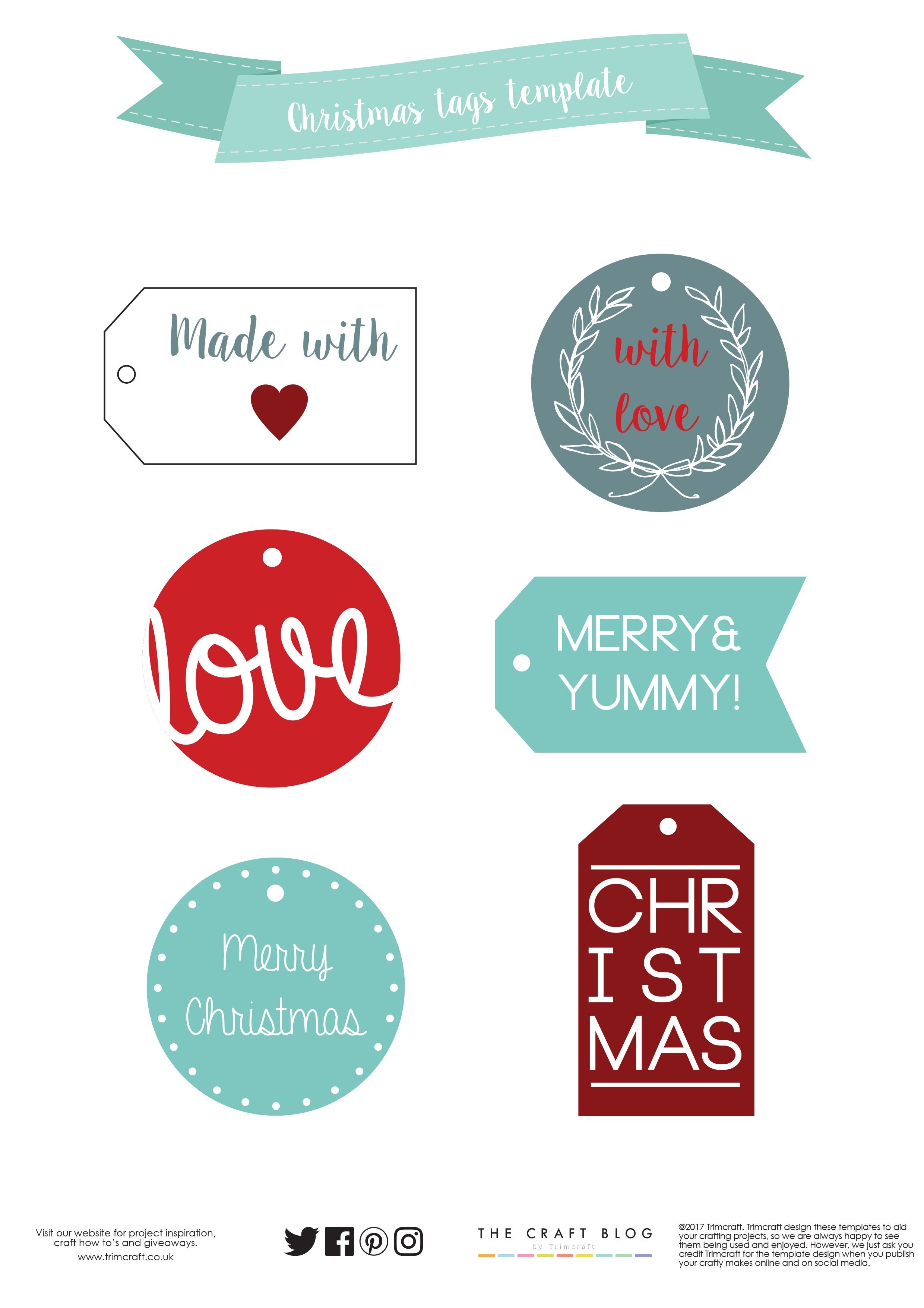 New Papercraft Christmas Tags Template Trimcraft Free Templates Pinterest