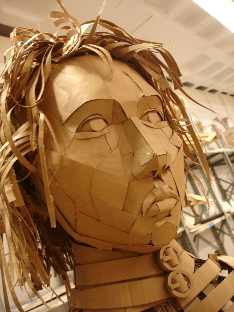 Nicky P Papercraft Cardboard Head Sculpture Paper Craft Pinterest