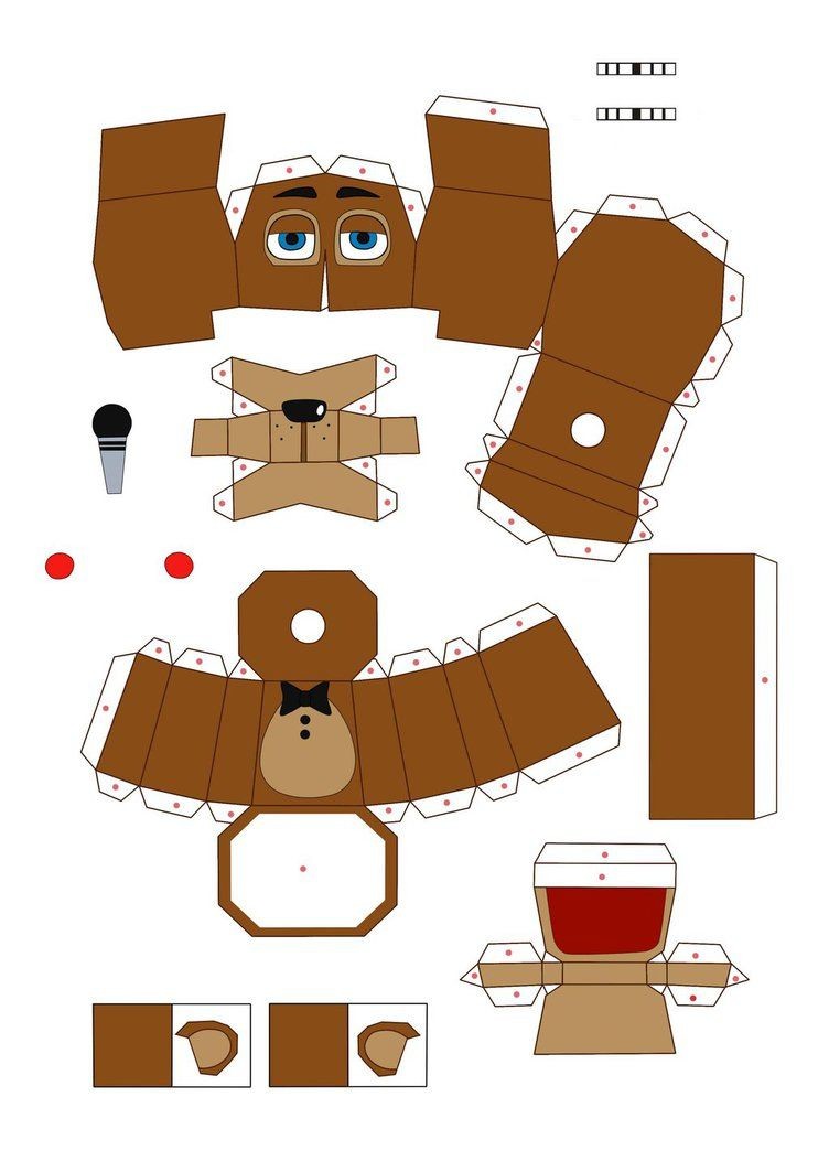 Nicky P Papercraft Five Nights at Freddy S 2 toyfreddy Papercraft Pt1 by Adogopaper On