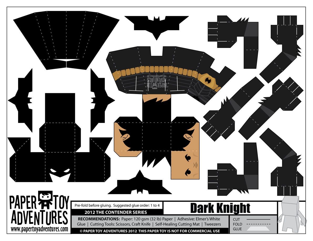 Ninja Papercraft Batman Paper Craft Papercraft Batman Bonecos