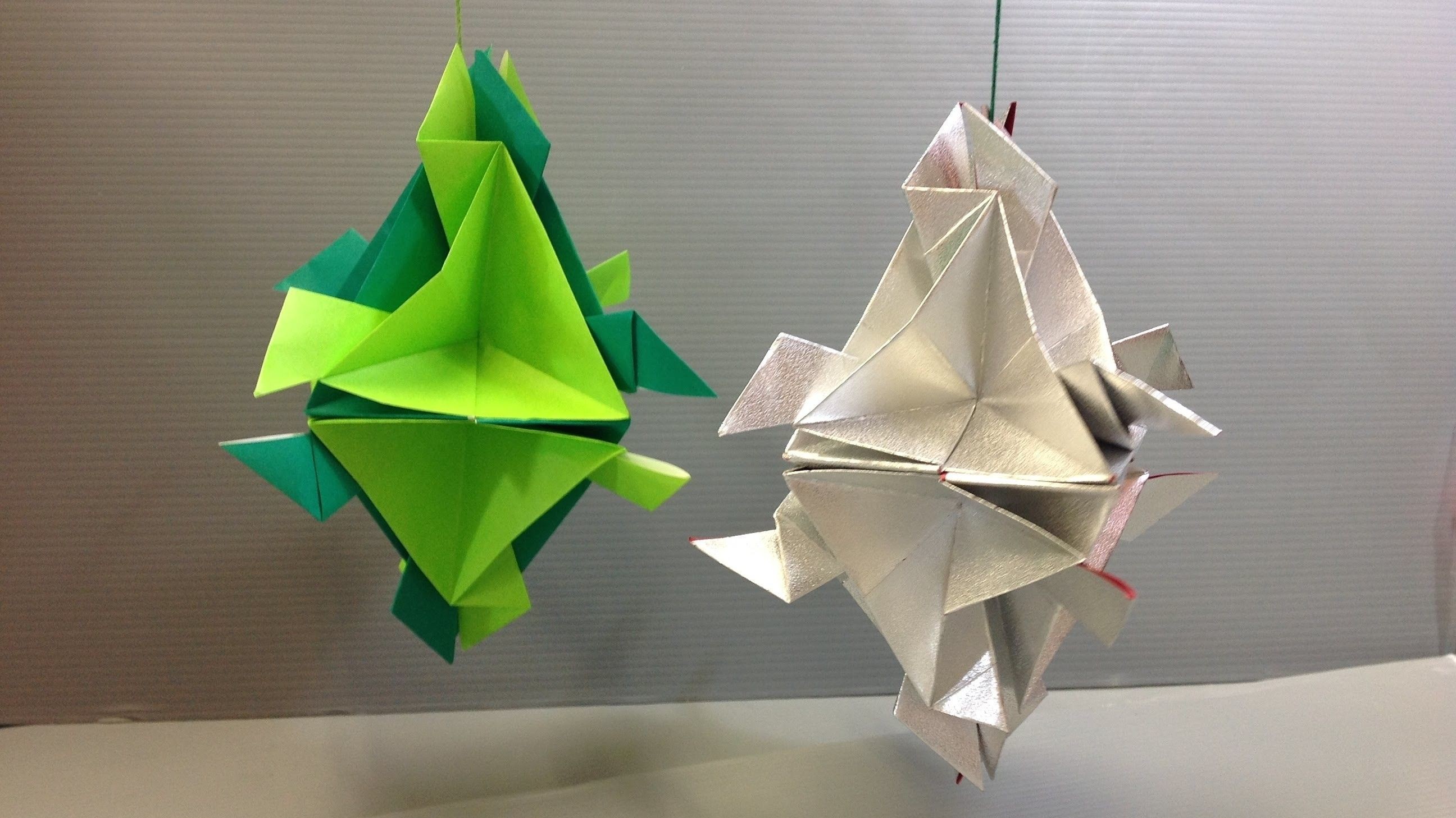 Origami Papercraft Easy origami Modular Christmas ornament