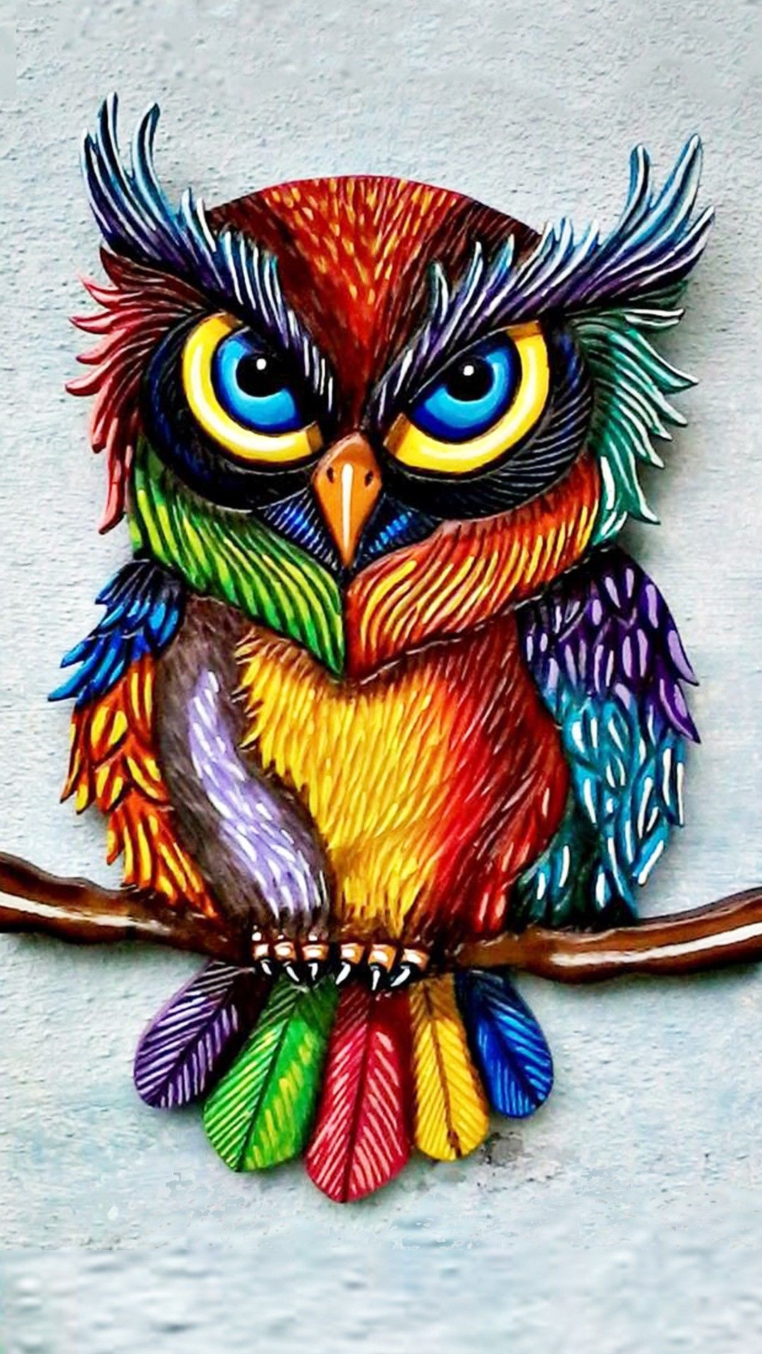 Owl Papercraft Colorful Give A Hoot Pinterest
