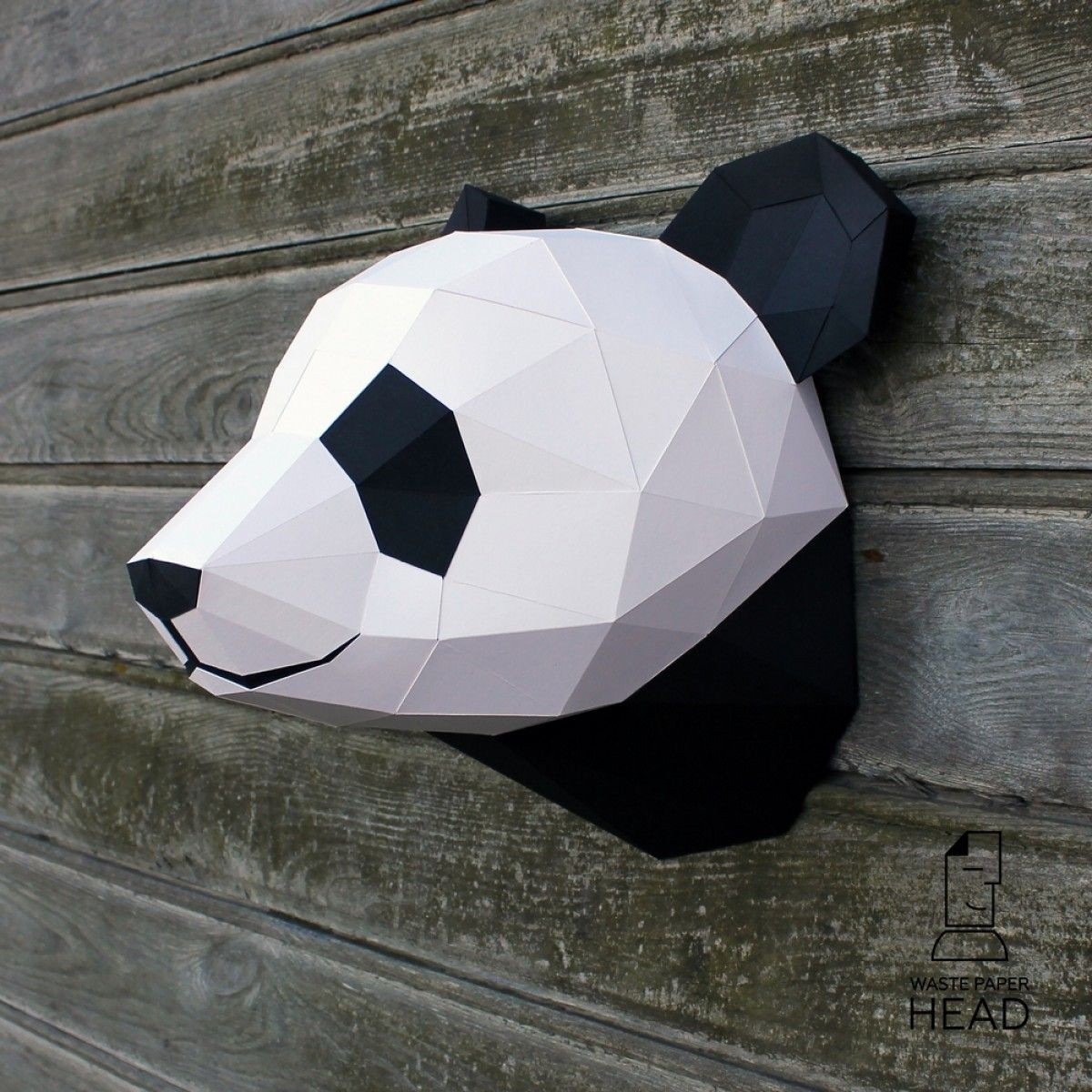 Panda Papercraft Papercraft Panda Head Digital Template Design