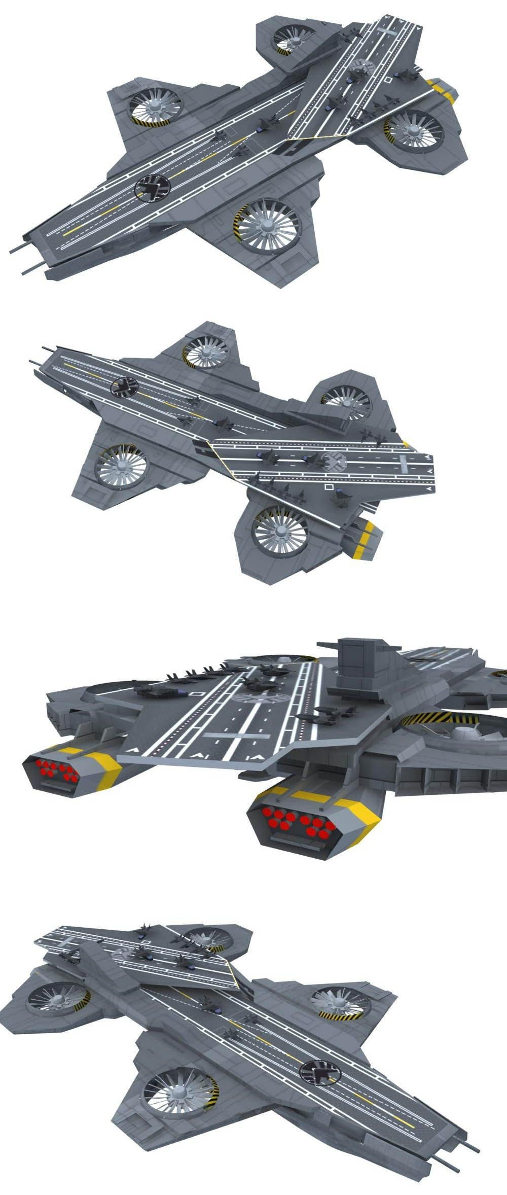 Papercraft Airplane Models S H I E L D Helicarrier 1 800