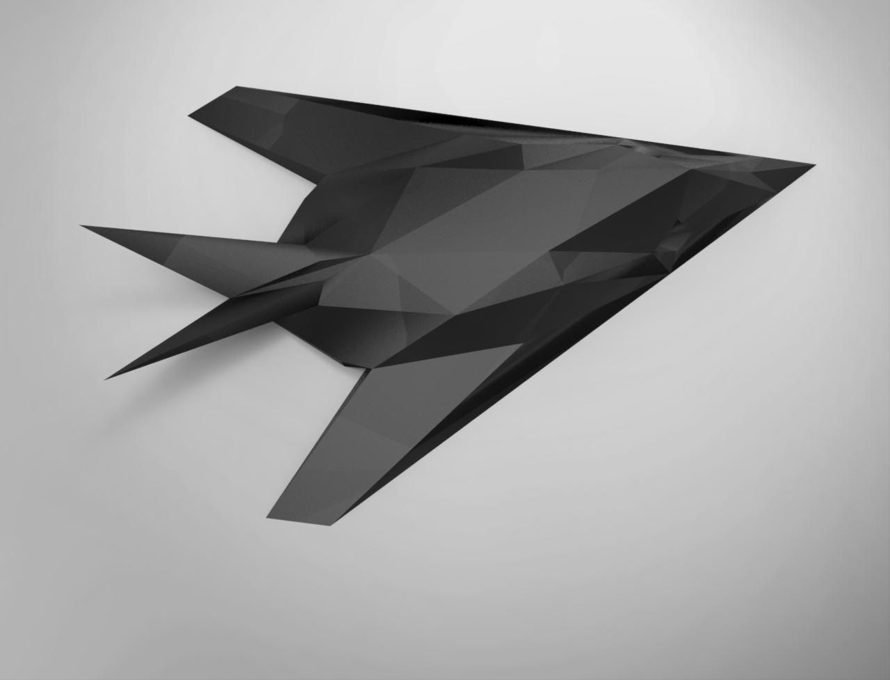 Papercraft Airplanes Printable Paper Craft Model F 117 Nighthawk Fighter Jet Diy Pdf