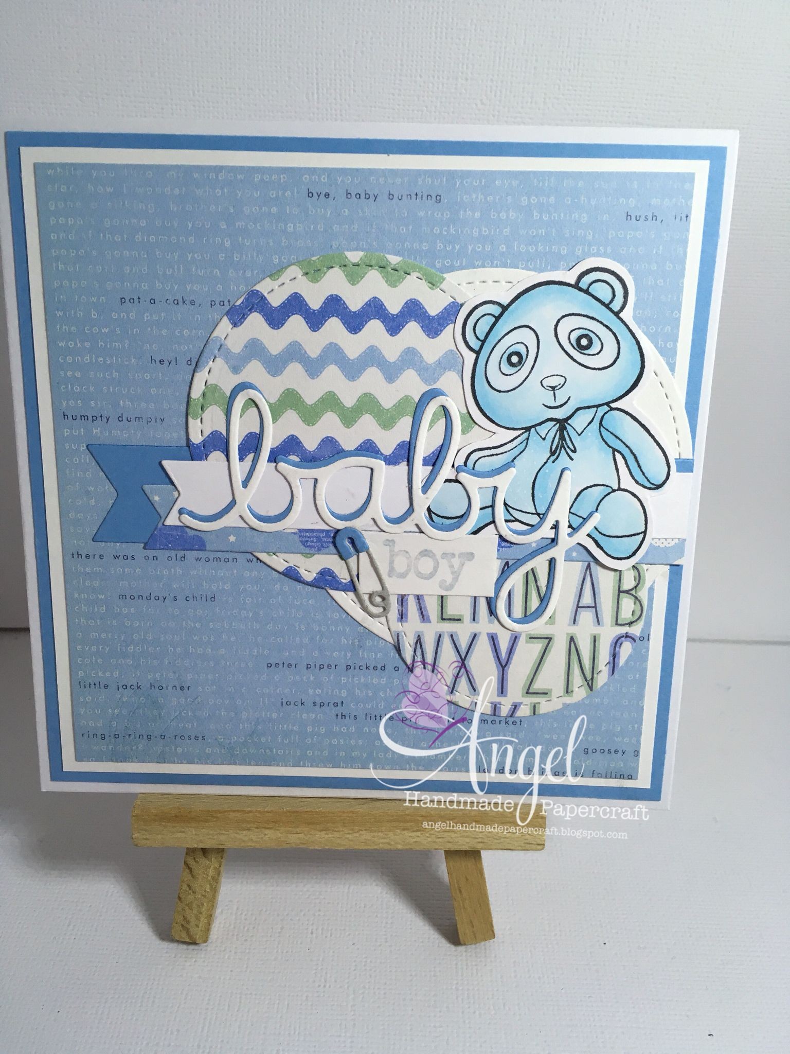 Papercraft Angel La La Land Crafts Teddy Bear Baby Card Card Created by Angel