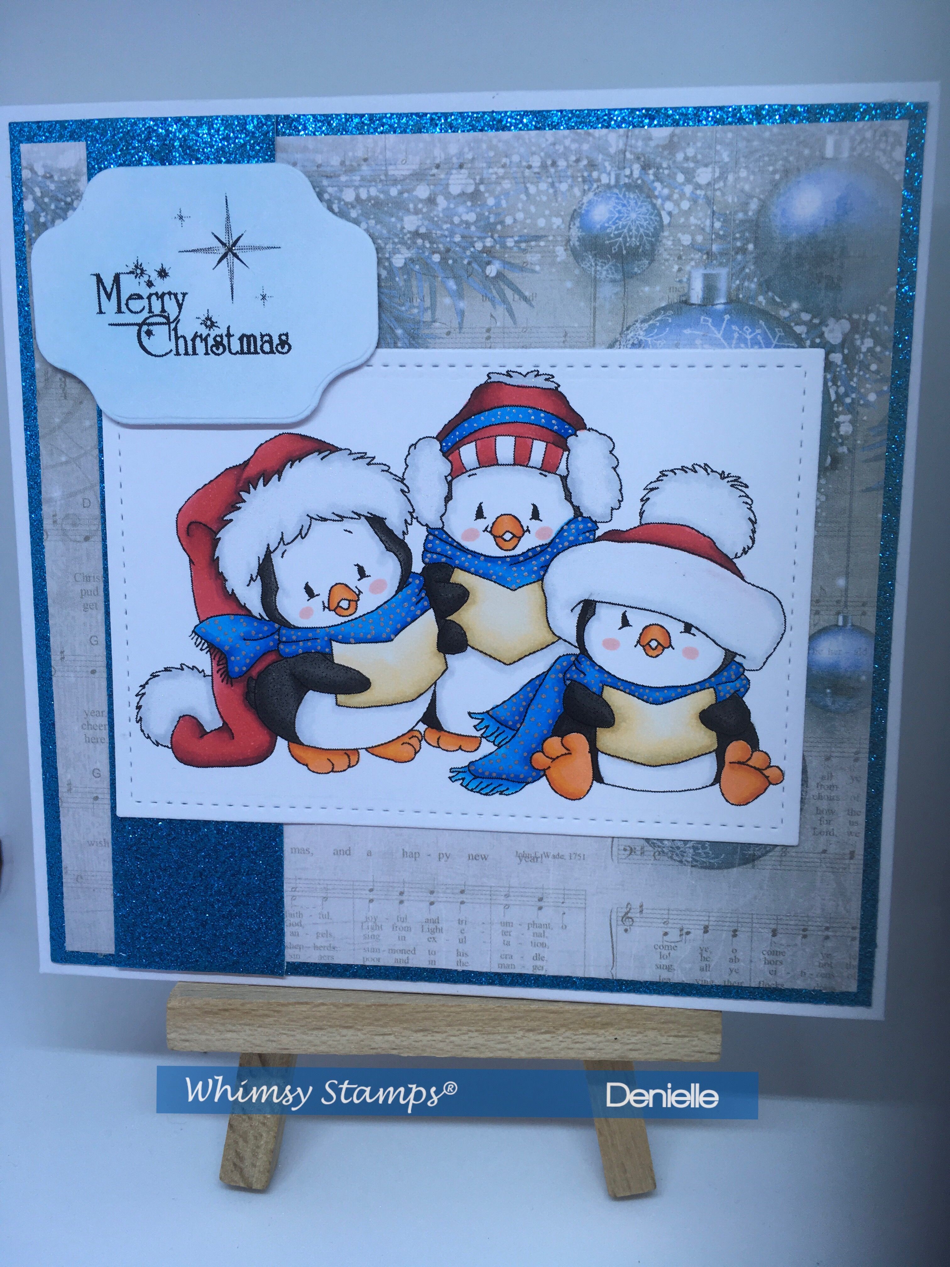Papercraft Angel Whimsy Stamps Penguin Carolers Angel Handmade Papercraft Copic