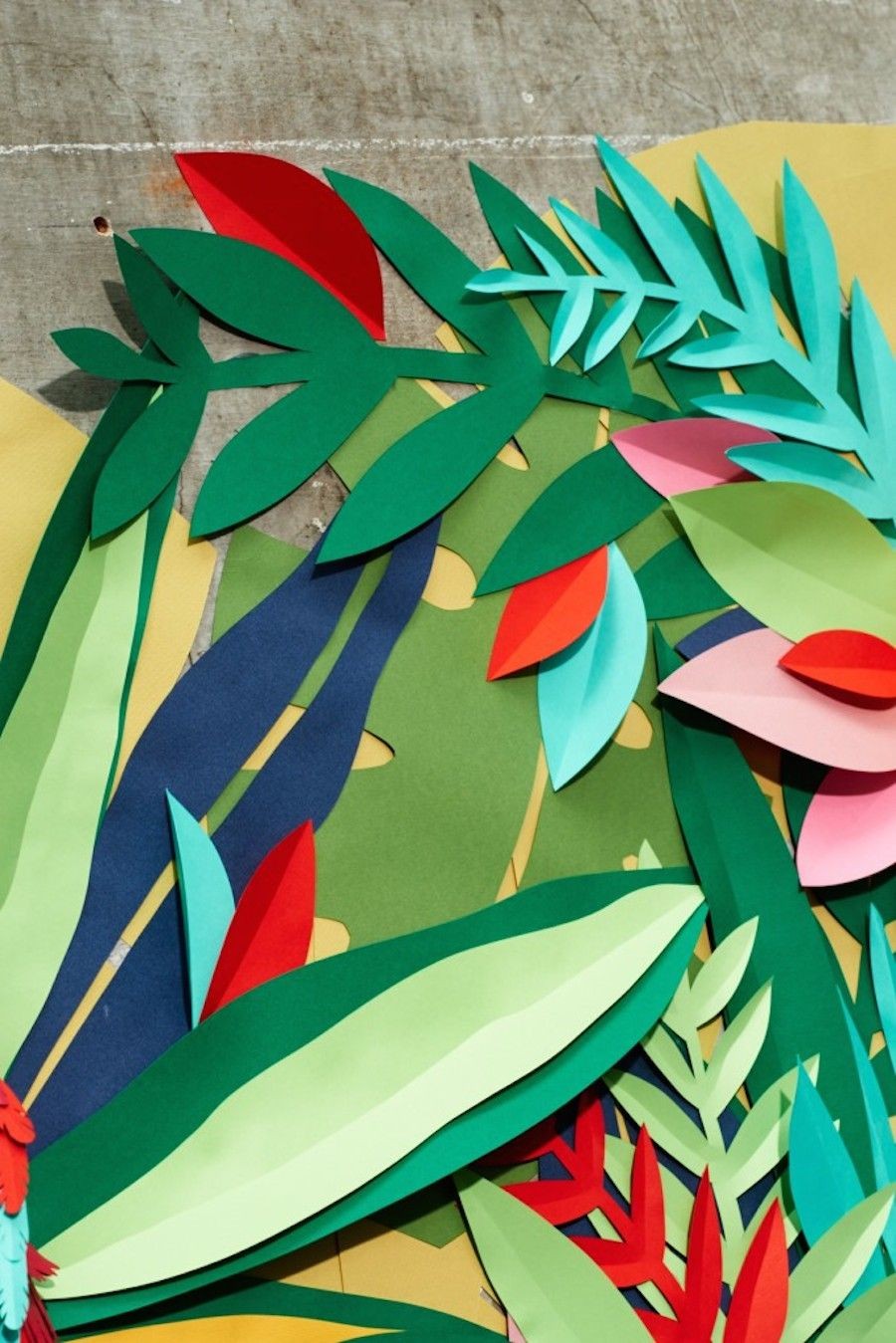 Papercraft Artists Tropical Jungle Wall Paper Art Lbc 2018 Pinterest