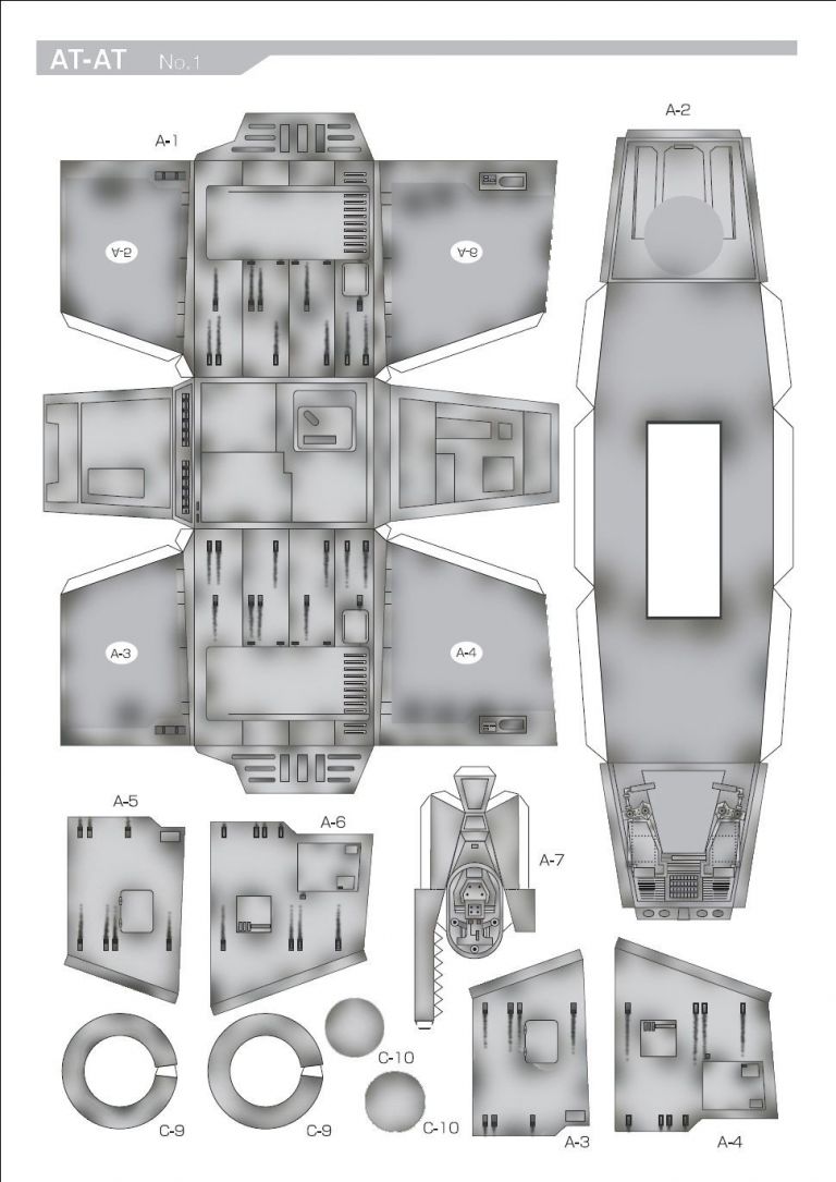 Papercraft at-at Sirius Replicas Scale Models at at Free Download ...