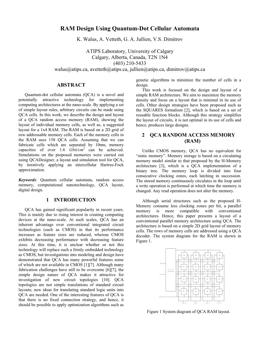 Papercraft Automata Pdf asynchronous Circuits Design Using Quantum Dot Cellular